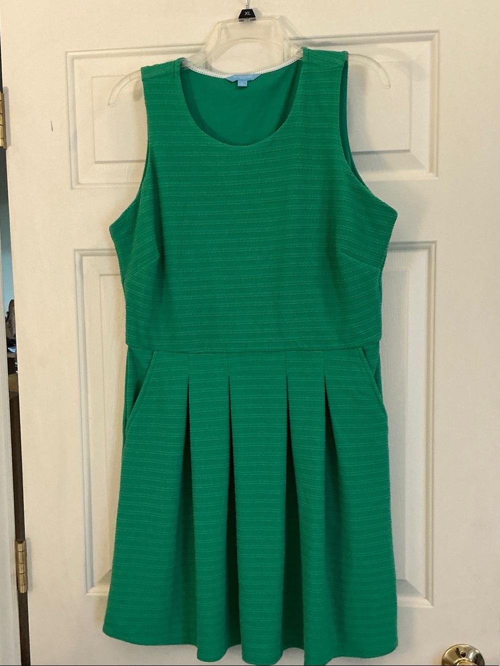 Draper James Sleeveless Emerald Green Fit-and-Flare Midi Dress